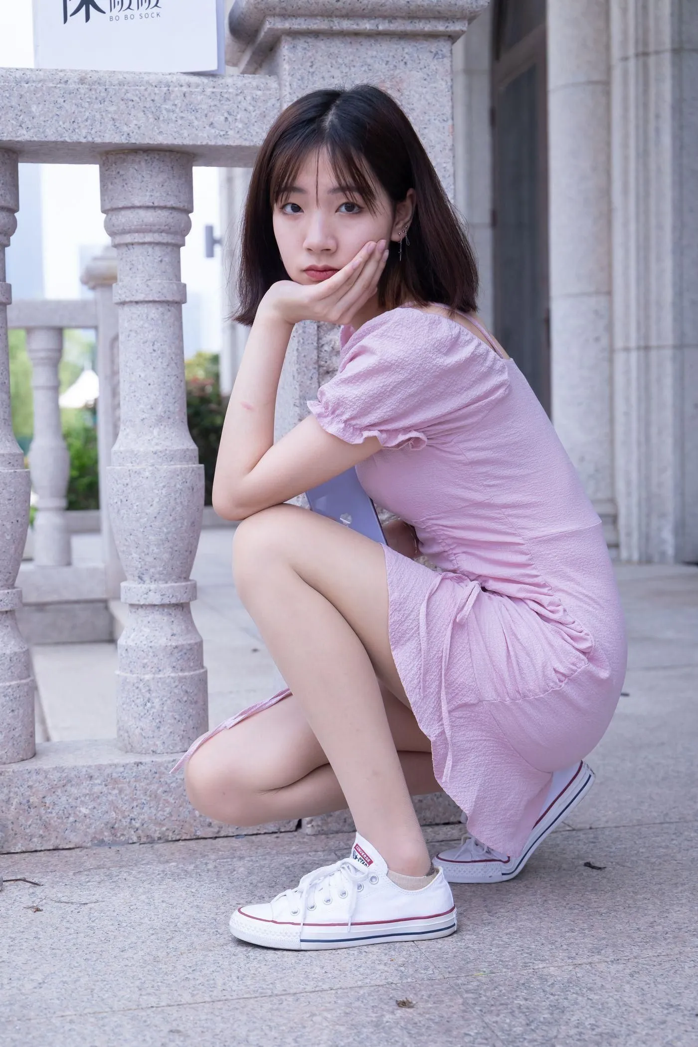 [BoBoSocks袜啵啵]NO.001 小甜豆-帆布鞋、白棉袜、肉丝 [138P]插图3